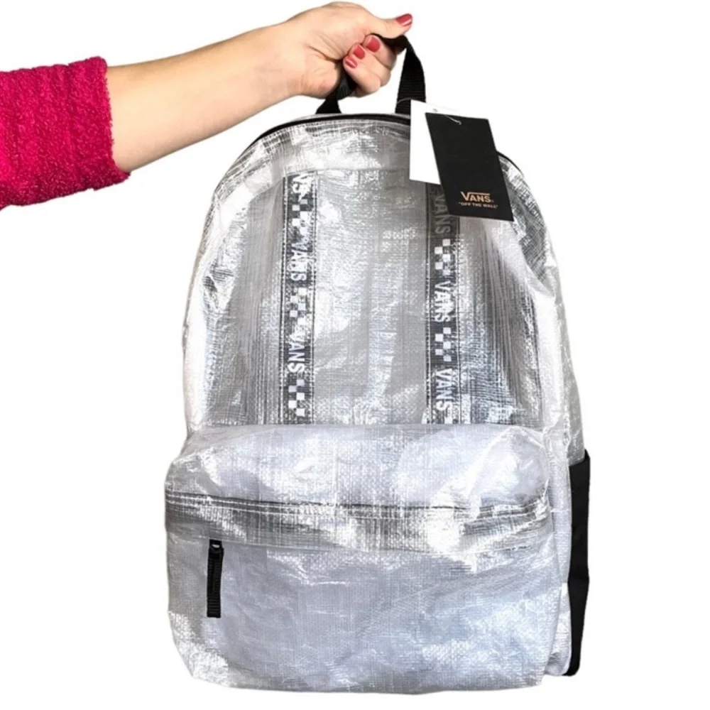 VANS Old Skool Backpack Clear Black 16.5 L x 12.75 W x 4.75 D